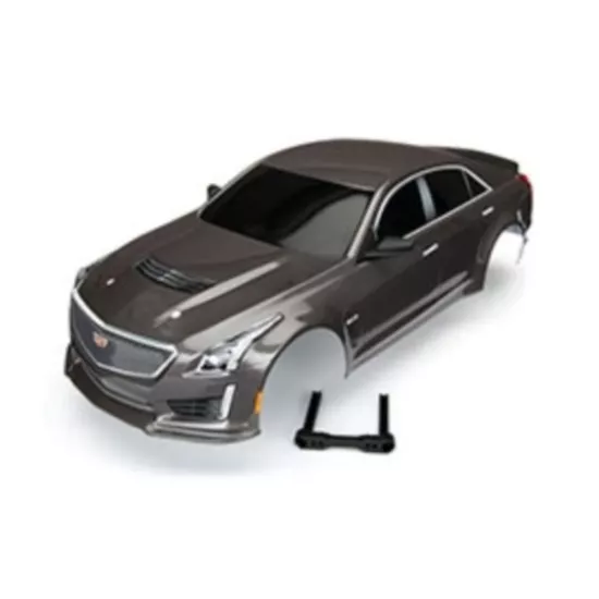 Body, Cadillac CTS-V, silver (painted, decals applied)
