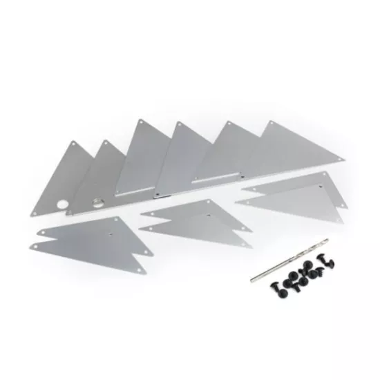 Tube chassis, inner panels (silver aluminum) (front (2)/ wheel well (4)/ middle