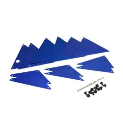 Tube chassis, inner panels, aluminum (blue-anodized) (front (2)/ wheel well (4)/