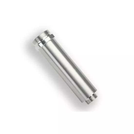 Body, GTR shock, 64mm, silver aluminum (front, no threads)