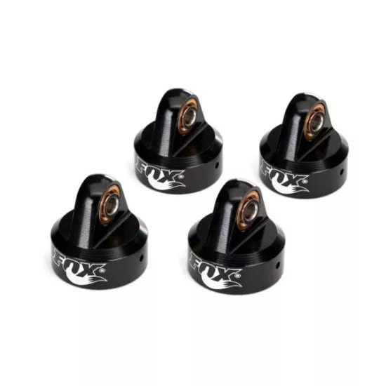 Shock caps, aluminum (black-anodized), Fox Shocks (4)