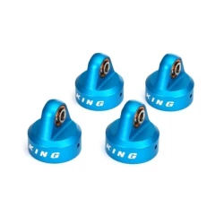 Shock caps, aluminum (blue-anodized), King Shocks (4)
