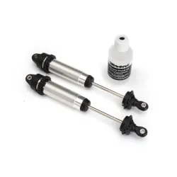 Shocks, GTR, 139mm, silver aluminum (fully assembled w/o springs) (rear, threade