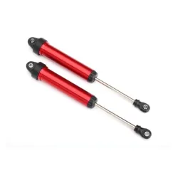 Shocks, GTR, 160mm, aluminum (red-anodized) (fully assembled w/o springs) (rear,