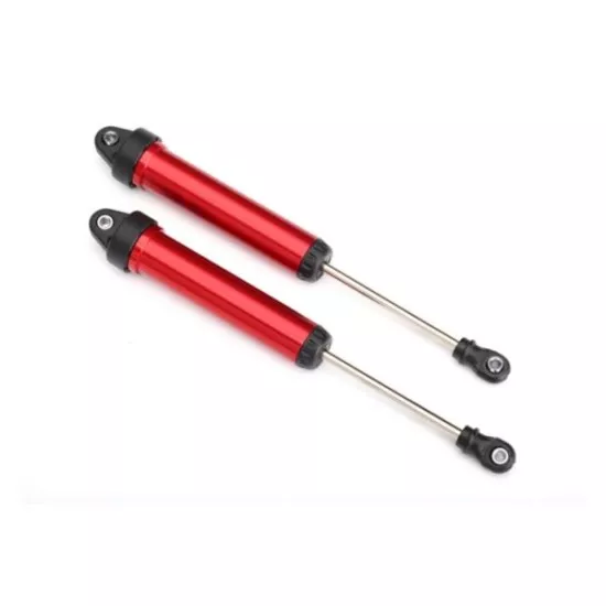 Shocks, GTR, 160mm, aluminum (red-anodized) (fully assembled w/o springs) (rear,