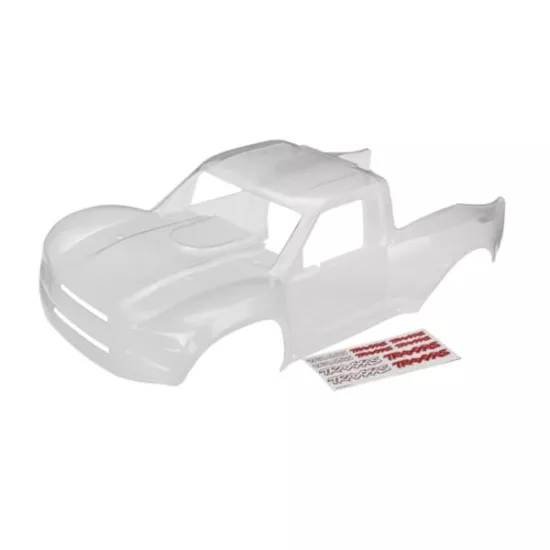 Body, Desert Racer (clear, trimmed, requires painting)/ decal sheet