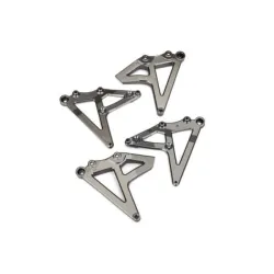Shock mounts, rear (left & right) (satin black chrome-plated)