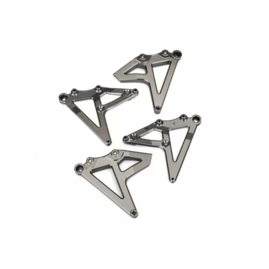 Shock mounts, rear (left & right) (satin black chrome-plated)