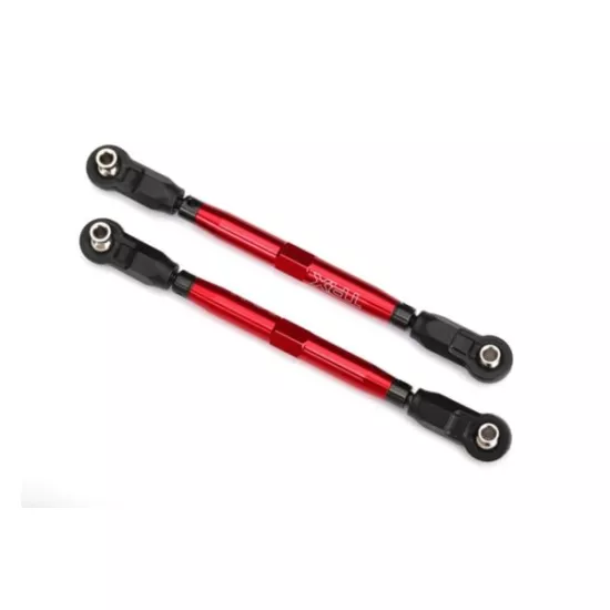 Toe links, front, Unlimited Desert Racer (TUBES red-anodized, 7075-T6 aluminum,, TRX8547R