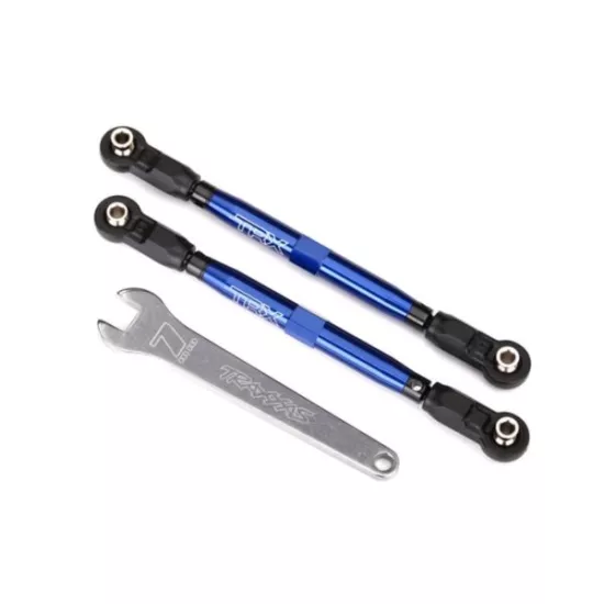 Toe links, front, Unlimited Desert Racer (TUBES blue-anodized, 7075-T6 aluminum,, TRX8547X
