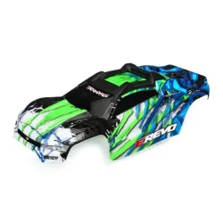 Body, E-Revo, green/ window, grill, lights decal sheet (assembled with front & r