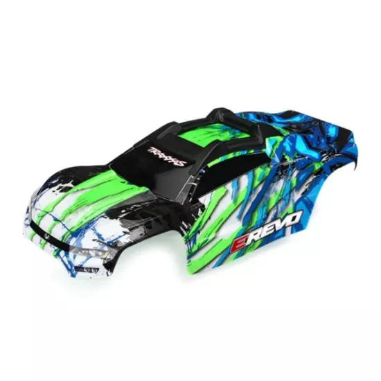 Body, E-Revo, green/ window, grill, lights decal sheet (assembled with front & r