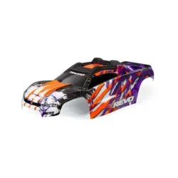 Body, E-Revo, Purple/ Window, Grille, Lights Decal Sheet (Assembled With Front & Rear Body Mounts And Rear Body Support For Clipless Mounting)