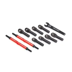 Toe links, E-Revo VXL (TUBES red-anodized, 7075-T6 aluminum, stronger than titan