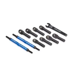 Toe links, E-Revo VXL (TUBES blue-anodized, 7075-T6 aluminum, stronger than tita