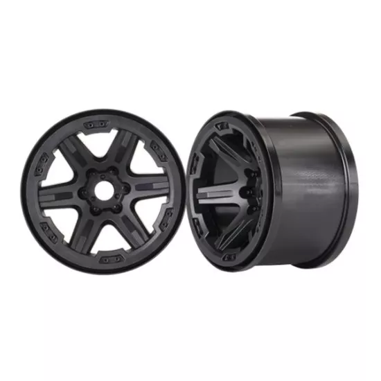 Wheels, 3.8' (black) (2) (17mm splined)