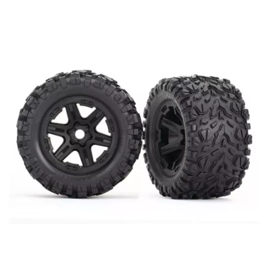 3.8 Zwarte 6-Spaaks Wielen met Talon EXT Banden (2 stuks)