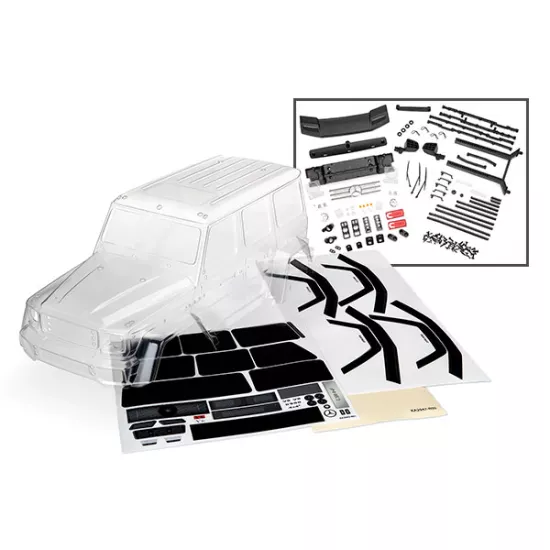 Body, Mercedes-Benz G 500 4x4 (clear, requires painting)/ decals/ window masks