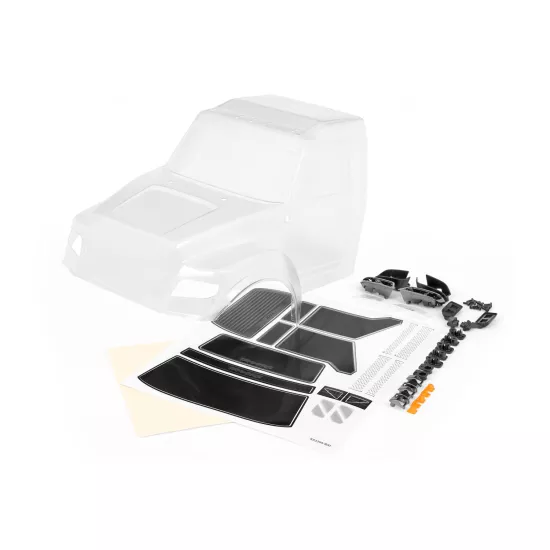 Body, TRX-6 Ultimate RC Hauler (clear, requires painting) (includes headlights, roof lights, side mirrors, & decals)