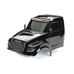 Body, TRX-6 Ultimate RC Hauler, black (painted, decals applied) (includes headlights, roof lights, & side mirrors)