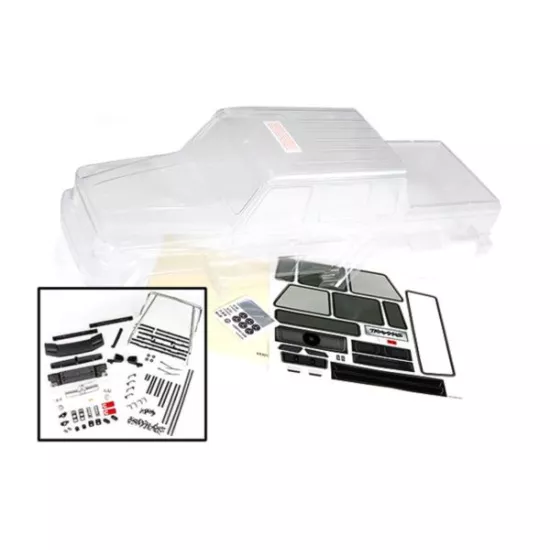 Body, Mercedes-Benz G 63 (clear, requires painting)/ decals/ window masks