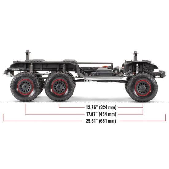 Traxxas TRX-6 Mercedes-Benz G 63 AMG 6X6 elektrische truck zonder clips, wit