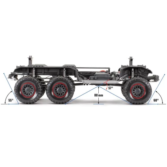 Traxxas TRX-6 Mercedes-Benz G 63 AMG 6X6 elektrische truck zonder clips, wit