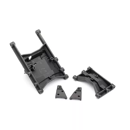 Chassis crossmember (intermediate (1) & rear (1))/ shock mounts (left & right)