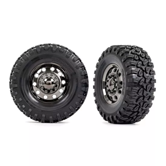 Tires and wheels, assembled, glued (TRX-6 2.2' wheels, Canyon RT 4.6x2.2' tires) (front) (2)