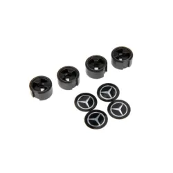 Center caps, Mercedes-Benz G 500 wheel (black) (4) (requires #8255A extended stu, TRX8873