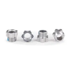Stub Axle Nut, Aluminum (Gray-Anodized) (4)