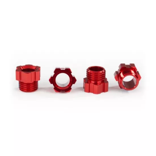 Stub Axle Nut, Aluminum (Red-Anodized) (4)