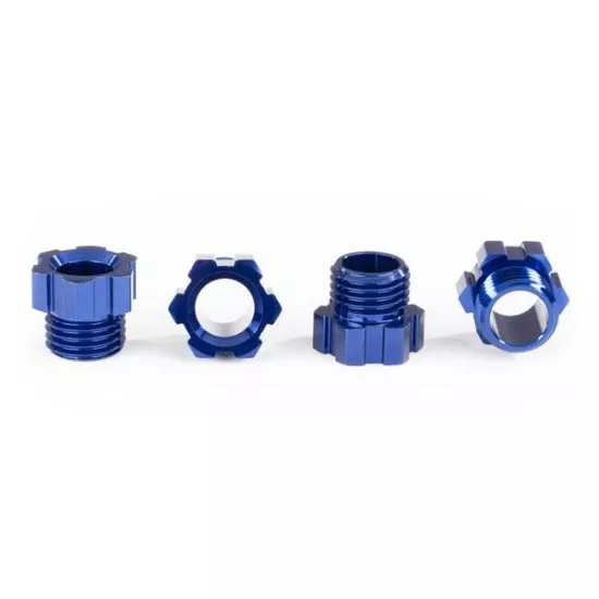 Stub Axle Nut, Aluminum (Blue-Anodized) (4)