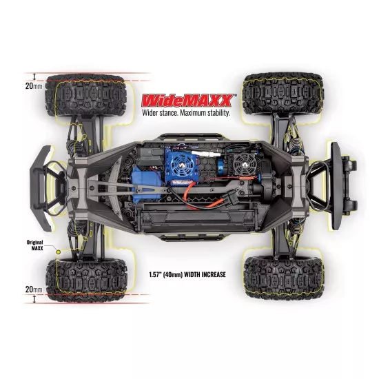 Traxxas Maxx wide 4S brushless monster truck Oranje zonder accu en lader