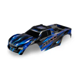 Body, Maxx, blue (painted, decals applied) (fits Maxx with extended chassis (352mm wheelbase))