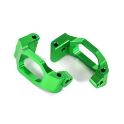 Caster blocks (c-hubs), 6061-T6 aluminum (green-anodized), left & right/ 4x22mm