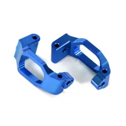 Caster blocks (c-hubs), 6061-T6 aluminum (blue-anodized), left & right/ 4x22mm p