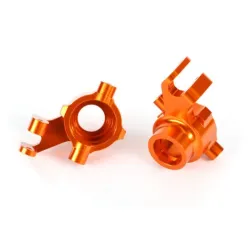 Steering blocks, 6061-T6 aluminum (orange-anodized), left & right