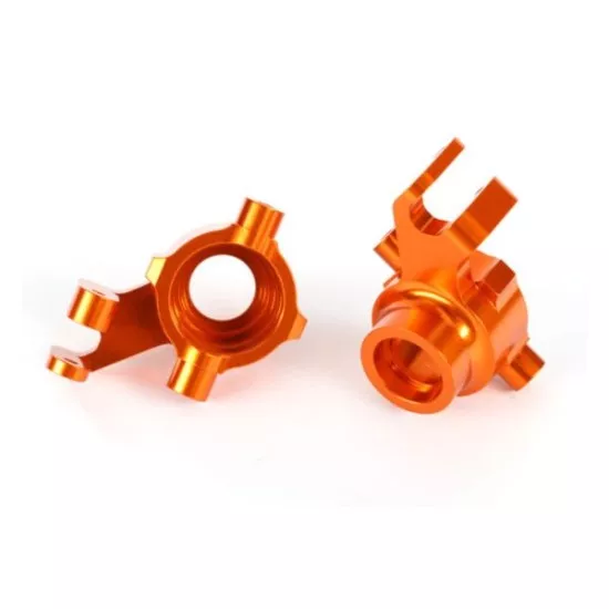 Steering blocks, 6061-T6 aluminum (orange-anodized), left & right