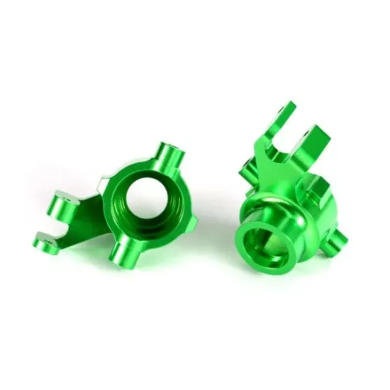 Steering blocks, 6061-T6 aluminum (green-anodized), left & right