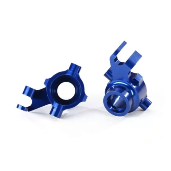 Steering blocks, 6061-T6 aluminum (blue-anodized), left & right