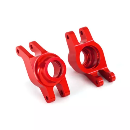 Carriers, stub axle (red-anodized 6061-T6 aluminum) (rear) (2)