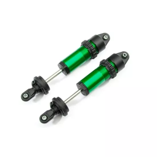 Shocks, GT-Maxx, aluminum (green-anodized) (fully assembled w/o springs) (2)