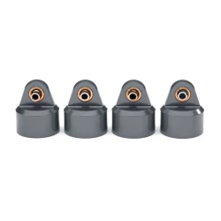 Shock caps, aluminum (gray-anodized), GT-Maxx, shocks (4)