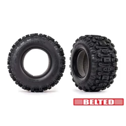 Tires, Sledgehammer All-Terrain 2.8' (belted, dual profile (2.9' outer, 3.8' inner)) (2)/ foam inserts (2)