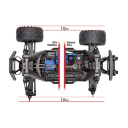 Suspension kit, WideMaxx, black,  includes extended outer half shafts