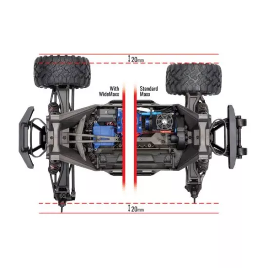 Suspension kit, WideMaxx, black,  includes extended outer half shafts