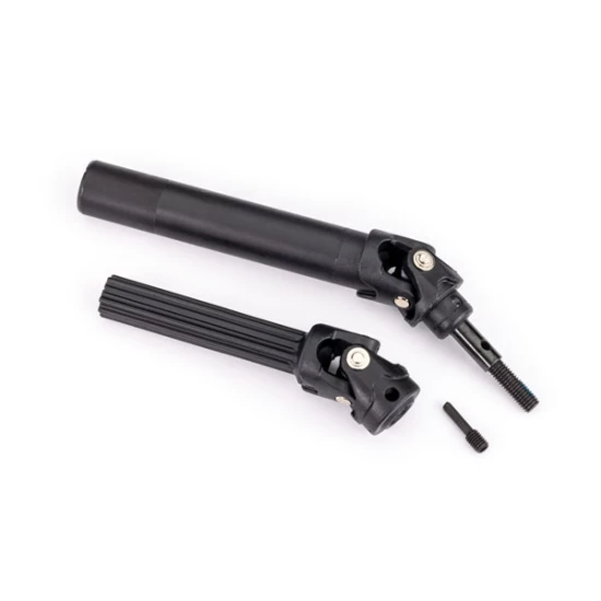 Driveshaft assembly, front or rear, Maxx Duty (1) (left or right) (fully assembled, ready to install)/ screw pin (1) (for use with #8995 WideMaxxâ„¢ suspension kit)