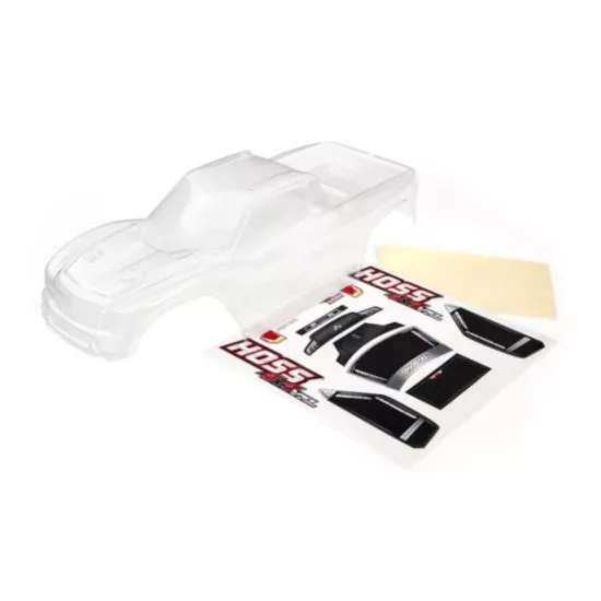 Body, Hoss, 4X4 (clear, requires painting)/ window, grille, lights decal sheet