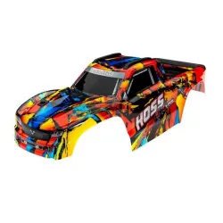 Body, Hoss® 4X4 VXL, Solar Flare (painted, decals applied) (assembled with front & rear body mounts and rear body support for clipless mounting)